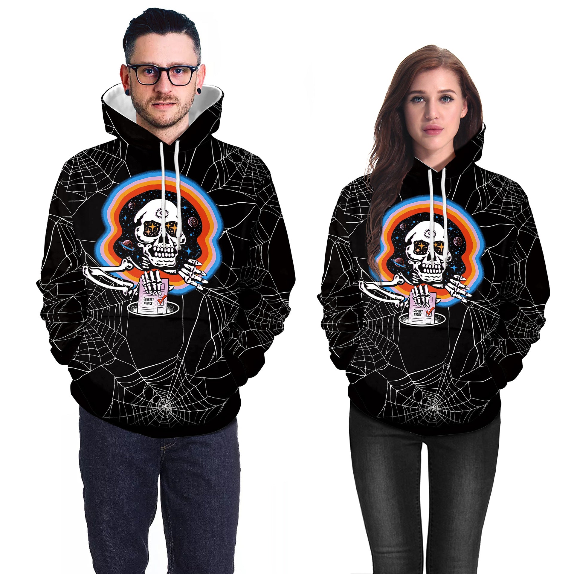 Women's Halloween Skull Hooded Casual Sweatshirt - QWIEL®