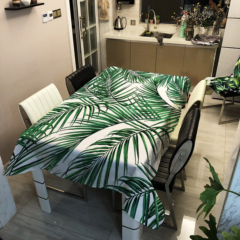 Green Leave Tablecloths Waterproof Kitchen Items - QWIEL®