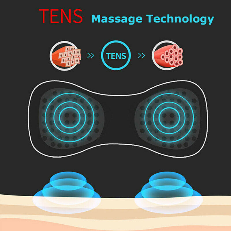 Portable Mini Electric Neck Back Body Massager Cervical Massage Stimulator Pain Relief Massage Patch With USB Charging Cable - QWIEL®