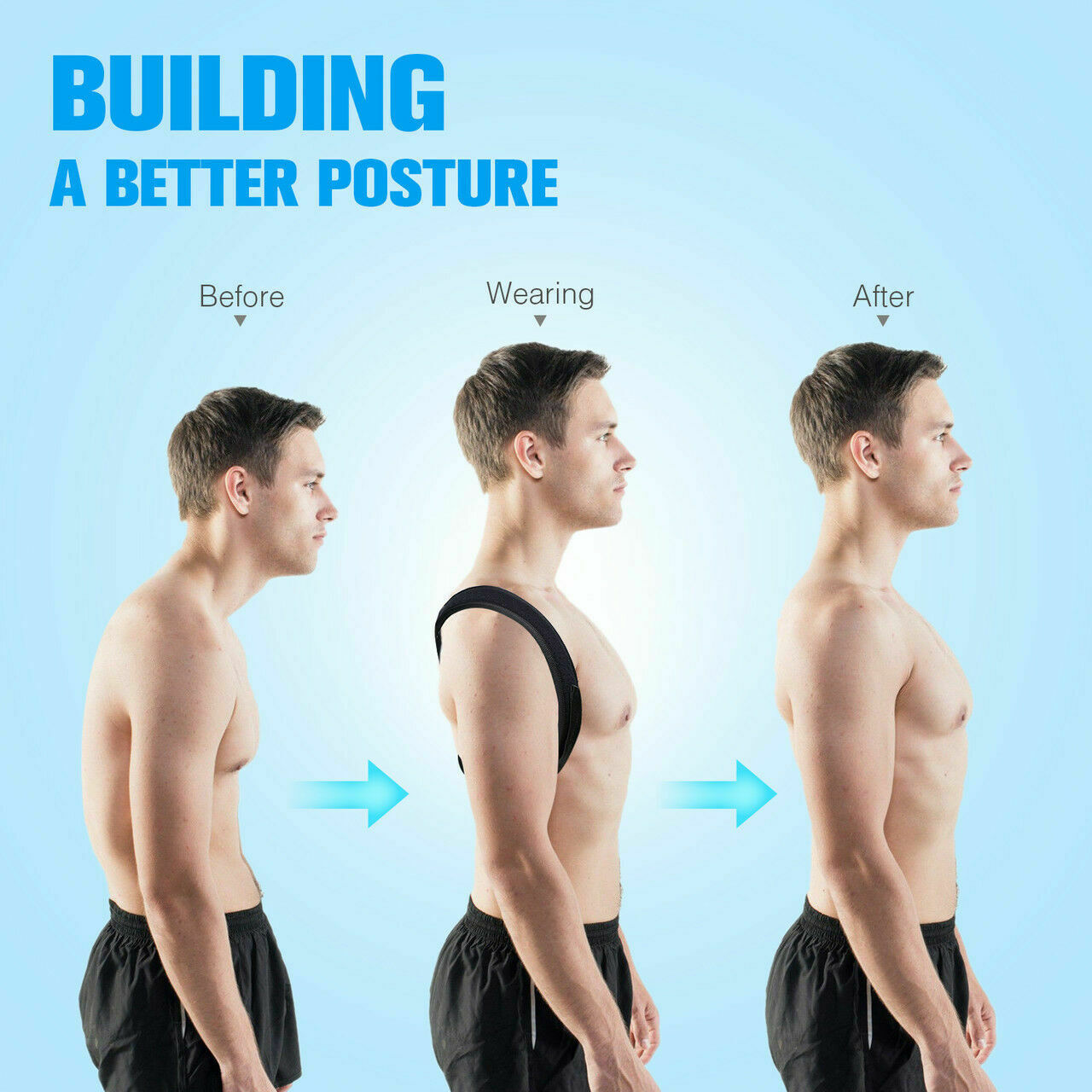 Posture Corrector Men Women Upper Back Pain Brace Clavicle Support Straightener - QWIEL®