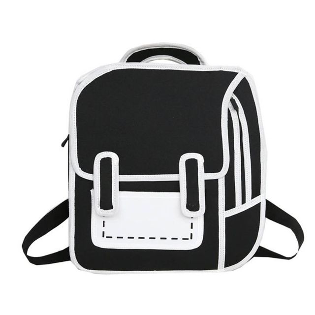 Unisex Fashion 2D Drawing Backpack