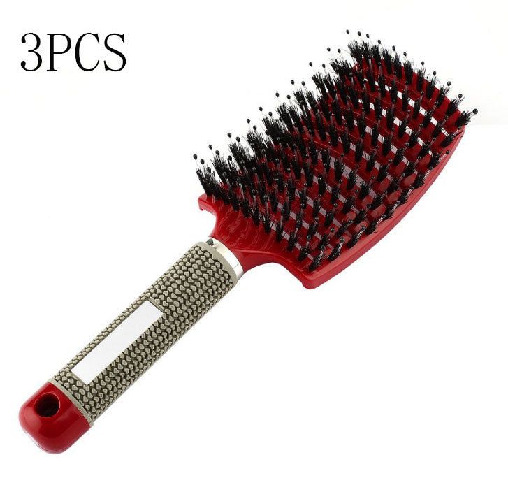 Hairbrush Anti Klit Brushy Haarborstel Women Detangler Hair Brush Bristle Nylon Scalp Massage  Teaser Hair Brush Comb - QWIEL®