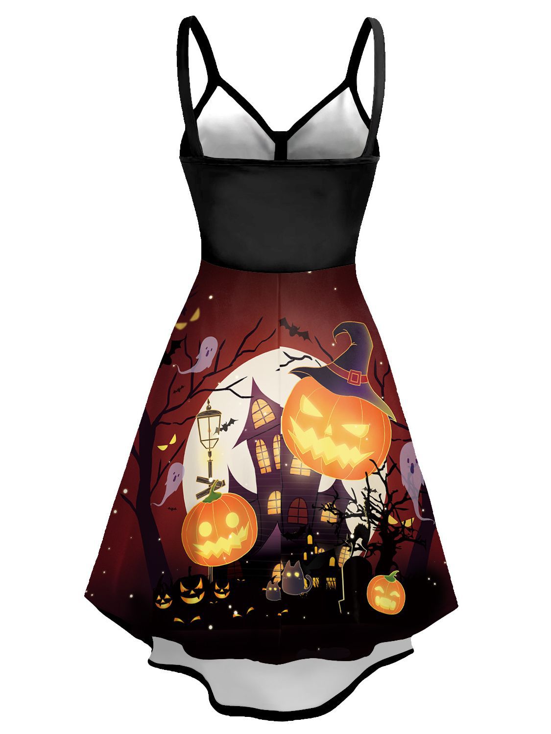 Women's Halloween Skull Head Printing Slip Dress - QWIEL®