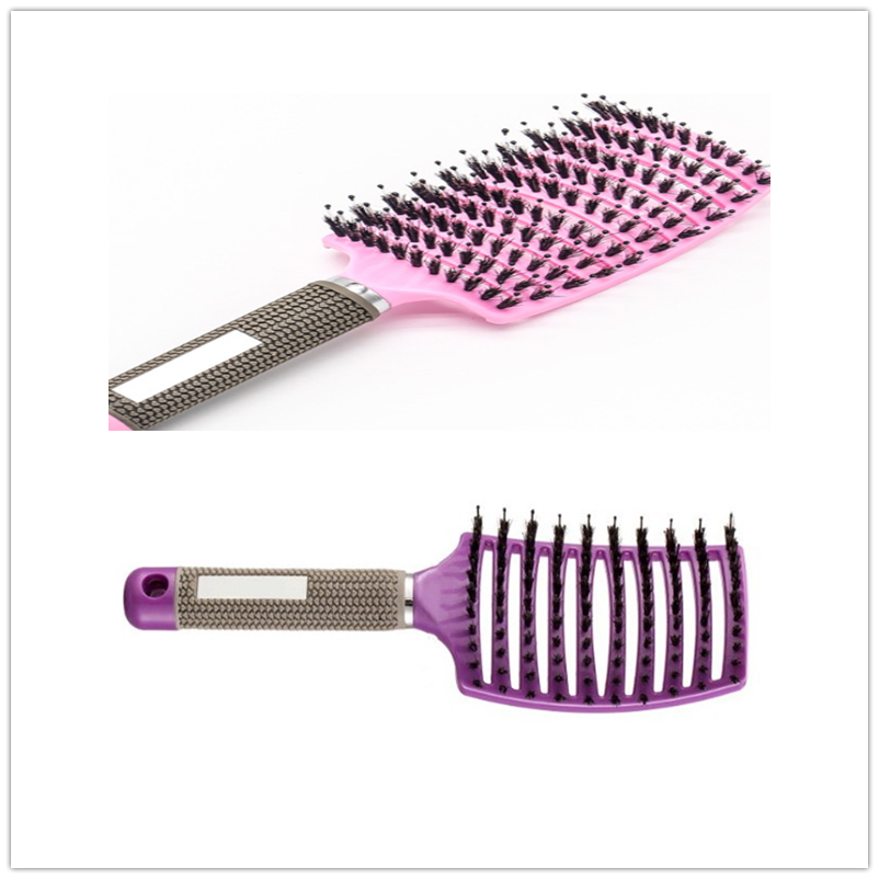 Hairbrush Anti Klit Brushy Haarborstel Women Detangler Hair Brush Bristle Nylon Scalp Massage  Teaser Hair Brush Comb - QWIEL®
