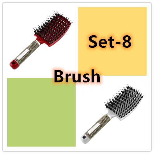 Hairbrush Anti Klit Brushy Haarborstel Women Detangler Hair Brush Bristle Nylon Scalp Massage  Teaser Hair Brush Comb - QWIEL®