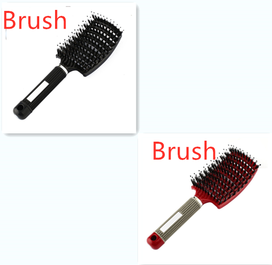 Hairbrush Anti Klit Brushy Haarborstel Women Detangler Hair Brush Bristle Nylon Scalp Massage  Teaser Hair Brush Comb - QWIEL®