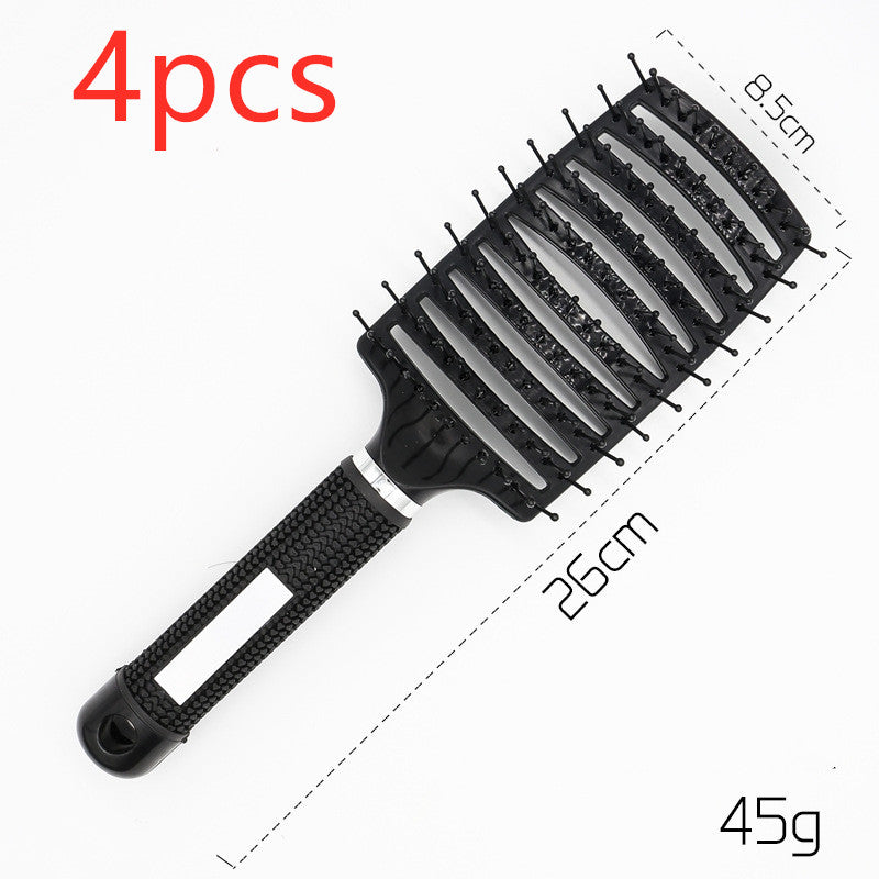 Hairbrush Anti Klit Brushy Haarborstel Women Detangler Hair Brush Bristle Nylon Scalp Massage  Teaser Hair Brush Comb - QWIEL®