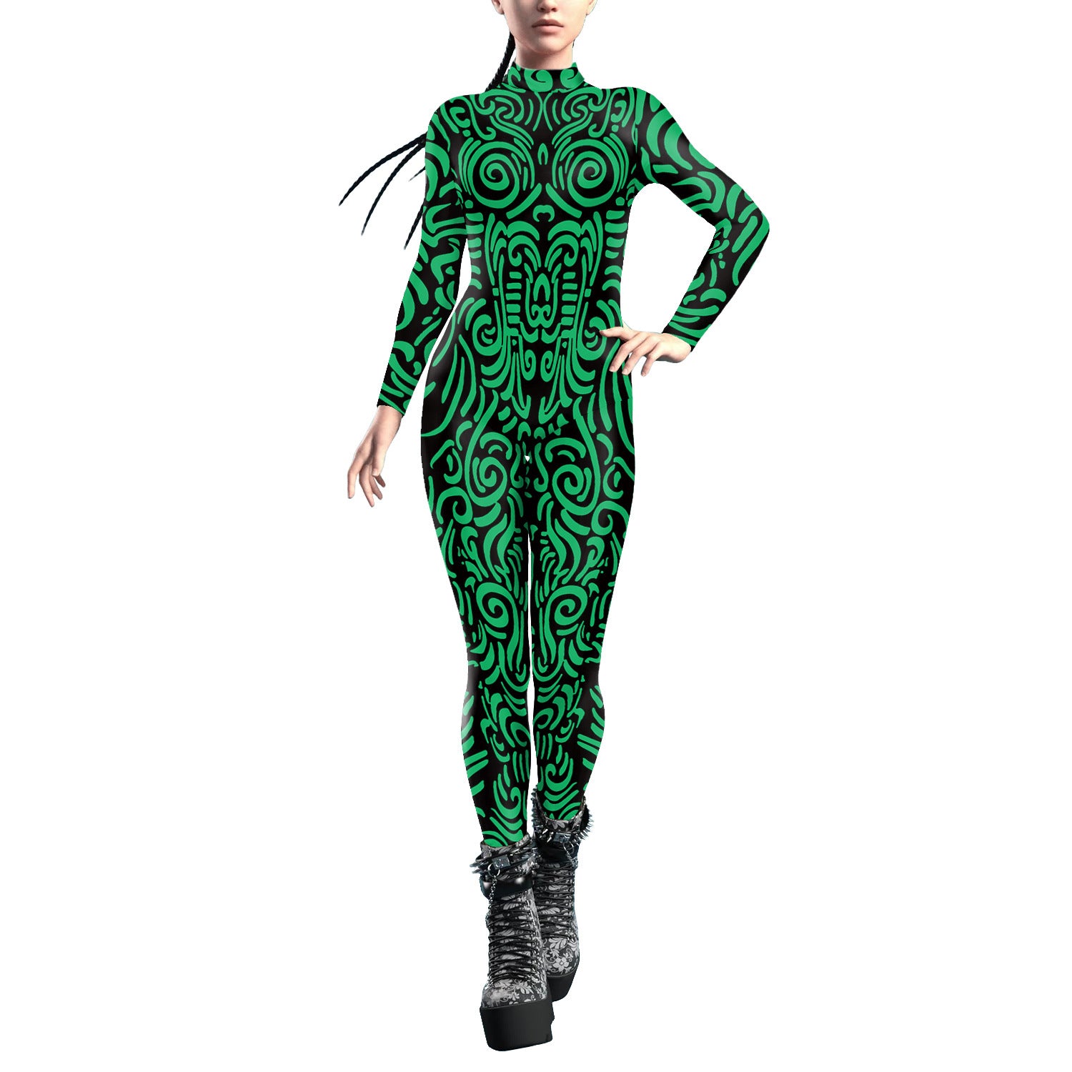 Women's Geometric Digital Printing One-piece Breathable Tights One-piece Suit - QWIEL®