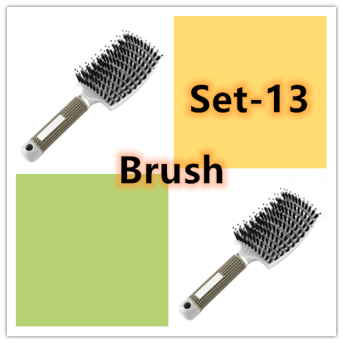 Hairbrush Anti Klit Brushy Haarborstel Women Detangler Hair Brush Bristle Nylon Scalp Massage  Teaser Hair Brush Comb - QWIEL®