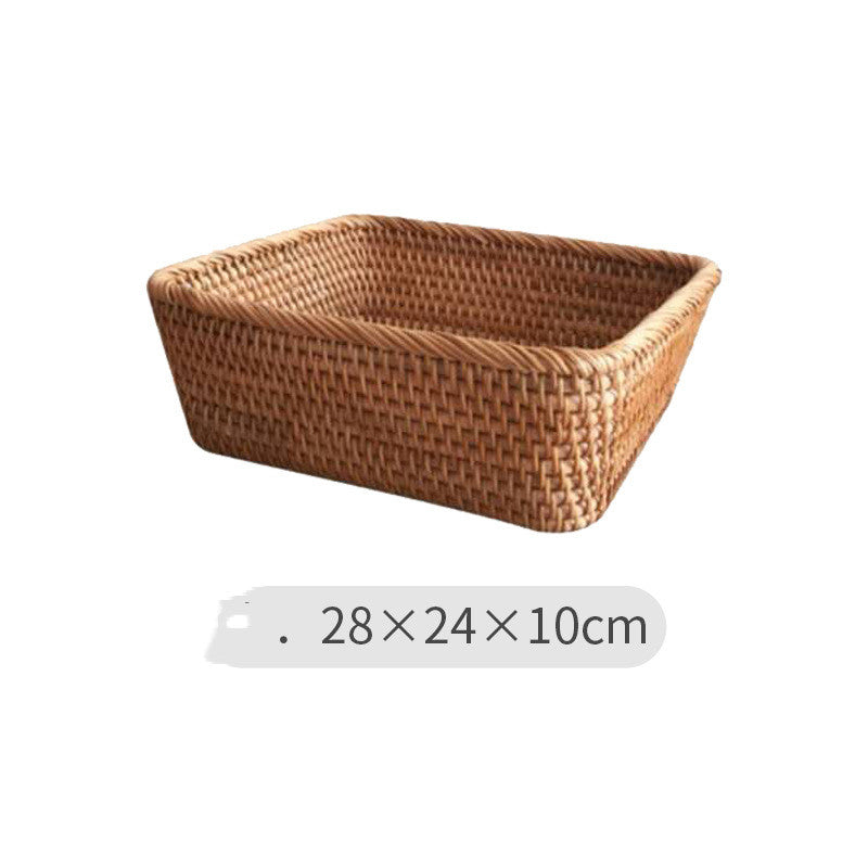 Handmade Rattan Storage Baskets Household Items Snacks Fruit - QWIEL®
