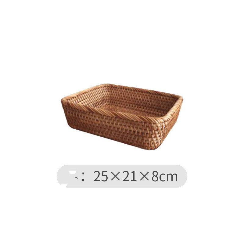 Handmade Rattan Storage Baskets Household Items Snacks Fruit - QWIEL®
