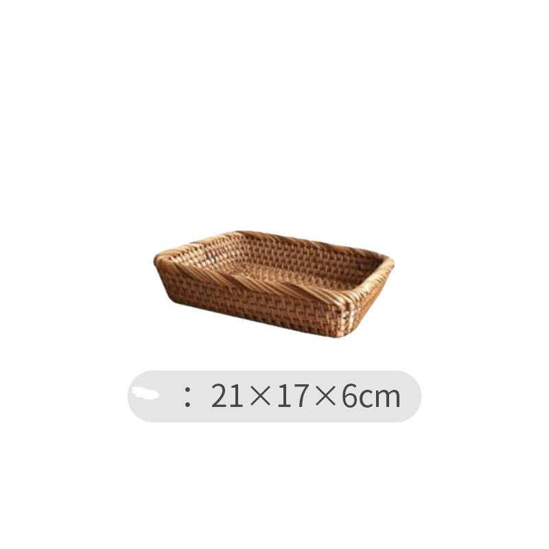 Handmade Rattan Storage Baskets Household Items Snacks Fruit - QWIEL®