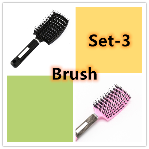 Hairbrush Anti Klit Brushy Haarborstel Women Detangler Hair Brush Bristle Nylon Scalp Massage  Teaser Hair Brush Comb - QWIEL®