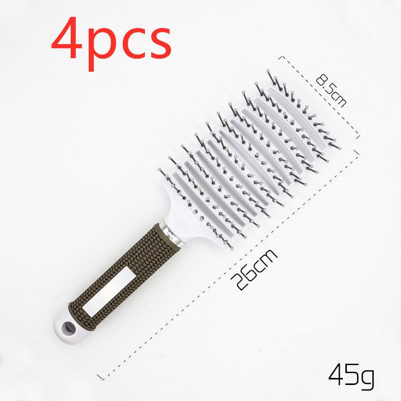 Hairbrush Anti Klit Brushy Haarborstel Women Detangler Hair Brush Bristle Nylon Scalp Massage  Teaser Hair Brush Comb - QWIEL®