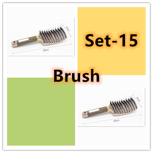 Hairbrush Anti Klit Brushy Haarborstel Women Detangler Hair Brush Bristle Nylon Scalp Massage  Teaser Hair Brush Comb - QWIEL®