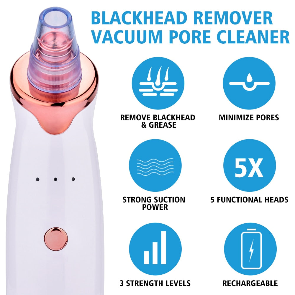 Blackhead Instrument Electric Suction Facial Washing Instrument Beauty Acne Cleaning Blackhead Suction Instrument - QWIEL®