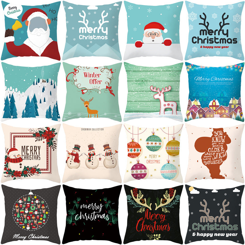Fashion Household Items Cartoon Elk Santa Sofa Cushion - QWIEL®