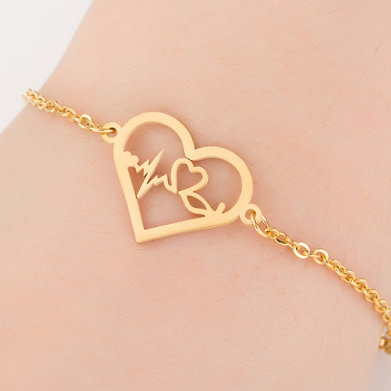 Gold Color Charms Bracelet Femme Stainless Steel Women Jewelry Lucky Origami Elephant Bracelets Friendship Gifts - QWIEL®
