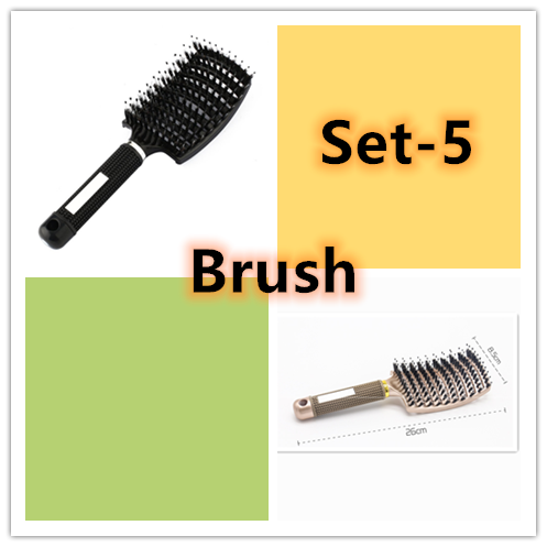 Hairbrush Anti Klit Brushy Haarborstel Women Detangler Hair Brush Bristle Nylon Scalp Massage  Teaser Hair Brush Comb - QWIEL®