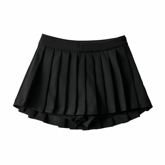 High Waist Side Zipper Skirt