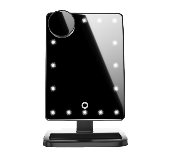 Touch Screen Makeup Mirror With 20 LED Light Bluetooth Music Speaker 10X Magnifying Mirrors Lights - QWIEL®
