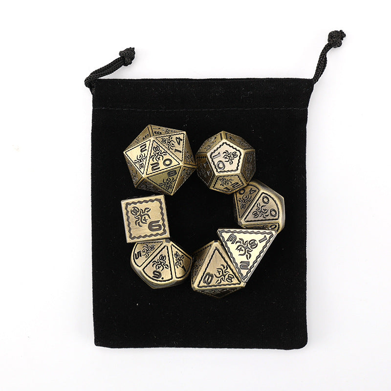 Metal DND Dice Polyhedron RPG 7 Items - QWIEL®