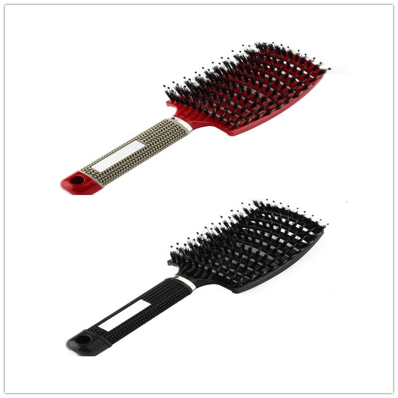 Hairbrush Anti Klit Brushy Haarborstel Women Detangler Hair Brush Bristle Nylon Scalp Massage  Teaser Hair Brush Comb - QWIEL®