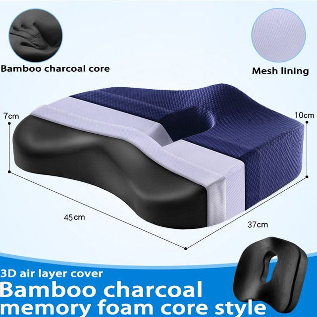 Memory Foam Seat Cushion and Orthopedic Pillow