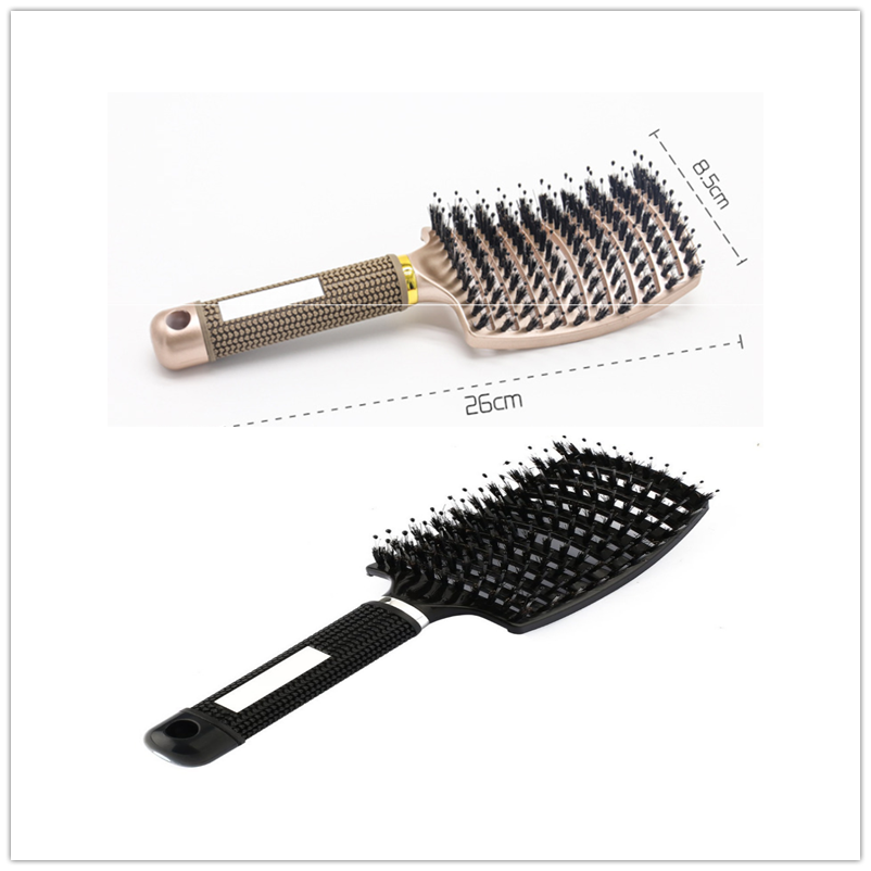 Hairbrush Anti Klit Brushy Haarborstel Women Detangler Hair Brush Bristle Nylon Scalp Massage  Teaser Hair Brush Comb - QWIEL®