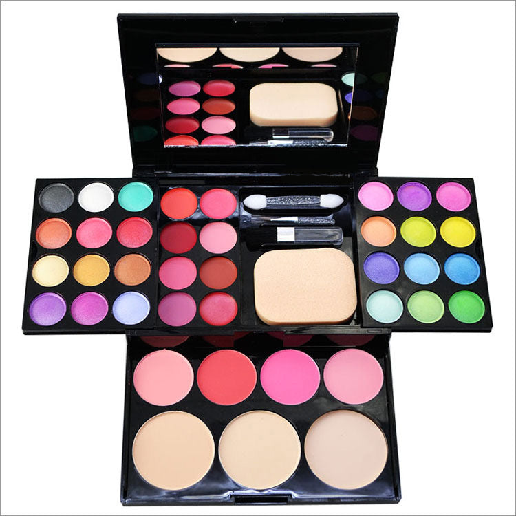 Makeup Box 24 Eyeshadow 8 Lipstick 4 Blush 3 Powder 39 Color Makeup Disc Combination Makeup Tray - QWIEL®
