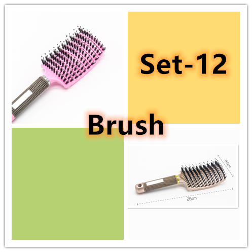 Hairbrush Anti Klit Brushy Haarborstel Women Detangler Hair Brush Bristle Nylon Scalp Massage  Teaser Hair Brush Comb - QWIEL®