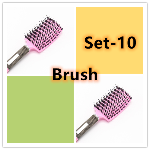 Hairbrush Anti Klit Brushy Haarborstel Women Detangler Hair Brush Bristle Nylon Scalp Massage  Teaser Hair Brush Comb - QWIEL®
