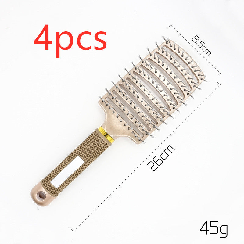 Hairbrush Anti Klit Brushy Haarborstel Women Detangler Hair Brush Bristle Nylon Scalp Massage  Teaser Hair Brush Comb - QWIEL®