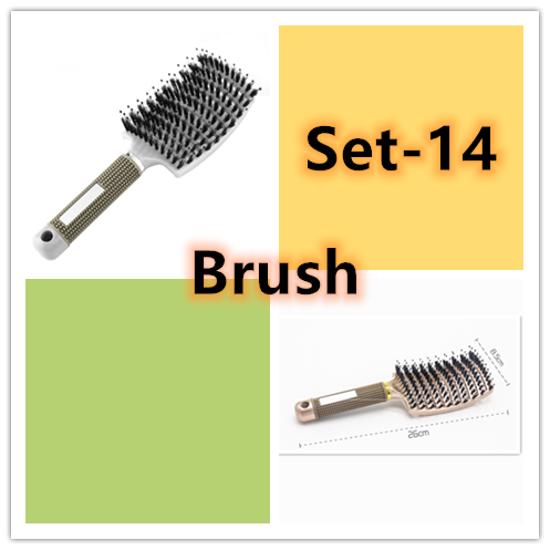 Hairbrush Anti Klit Brushy Haarborstel Women Detangler Hair Brush Bristle Nylon Scalp Massage  Teaser Hair Brush Comb - QWIEL®