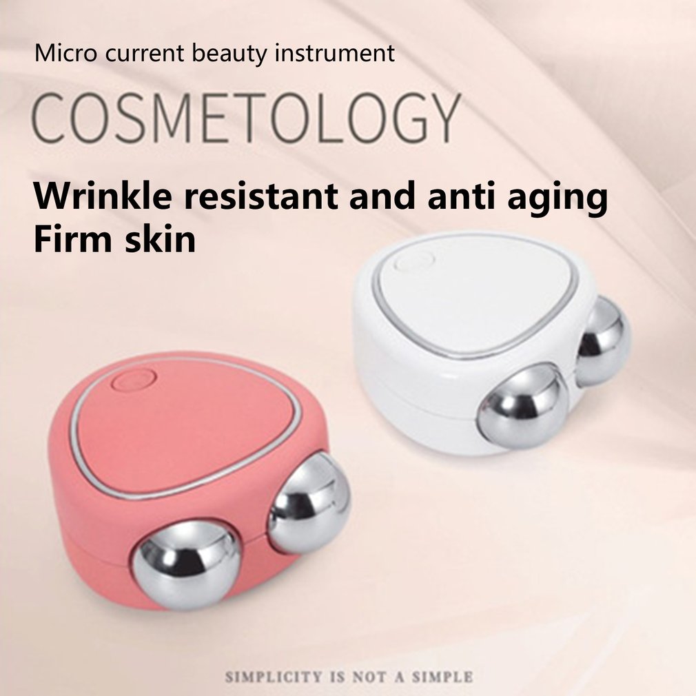 Portable Facial Micro-current Beauty Instrument For Lifting Thinning And Reducing Edema With Double Roller Massager - QWIEL®