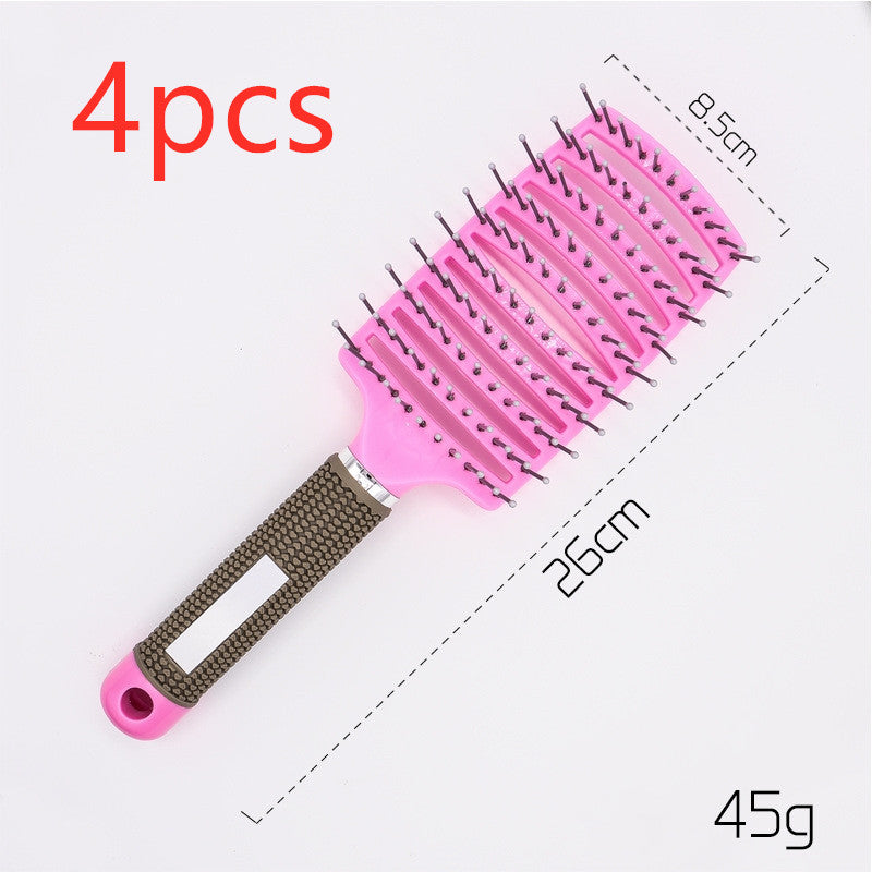 Hairbrush Anti Klit Brushy Haarborstel Women Detangler Hair Brush Bristle Nylon Scalp Massage  Teaser Hair Brush Comb - QWIEL®