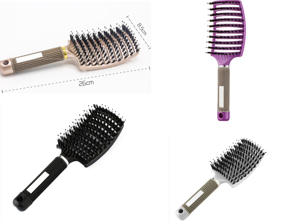 Hairbrush Anti Klit Brushy Haarborstel Women Detangler Hair Brush Bristle Nylon Scalp Massage  Teaser Hair Brush Comb - QWIEL®