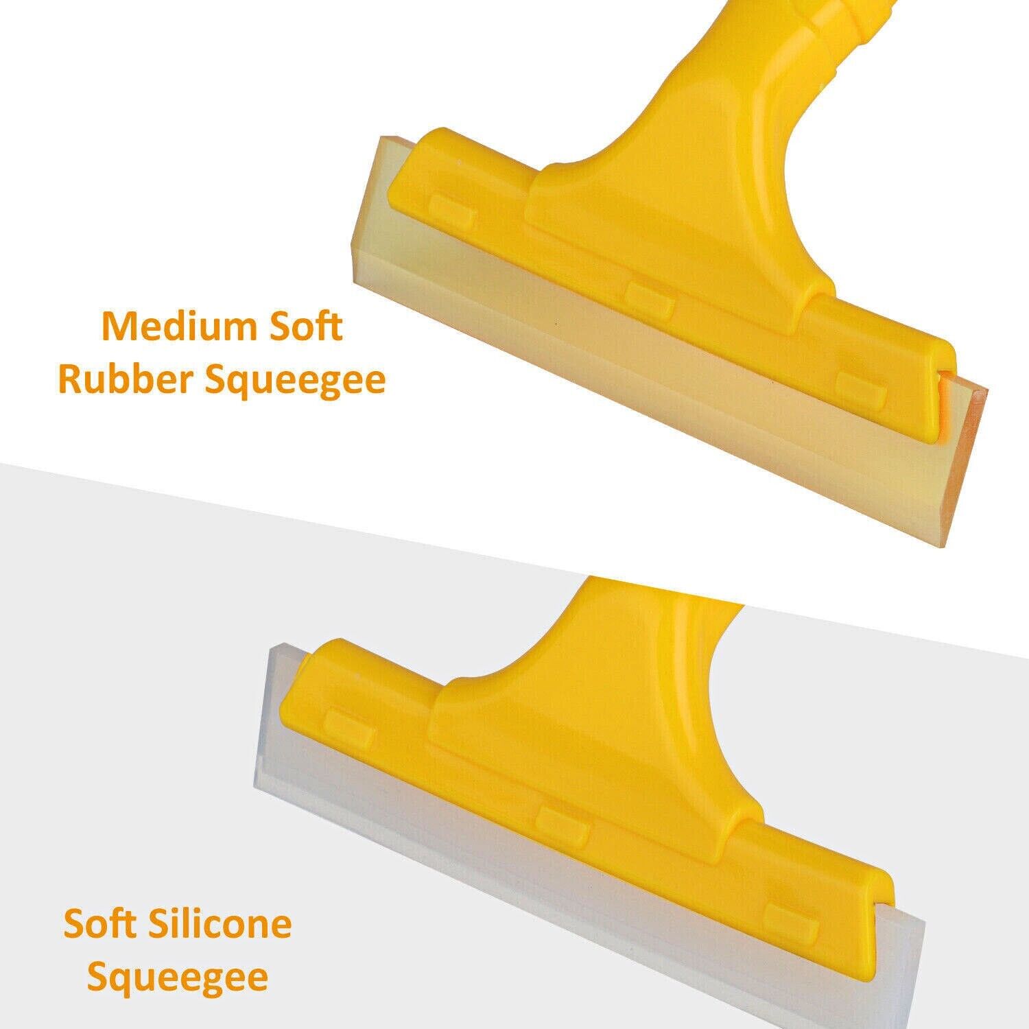 2X Window Squeegee Shower Cleaner Car Home Glass Wash Water Wiper Silicone Blade - QWIEL®