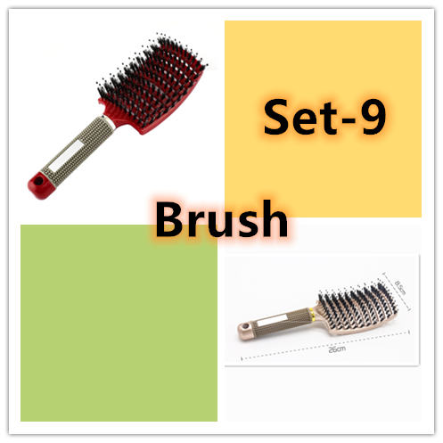 Hairbrush Anti Klit Brushy Haarborstel Women Detangler Hair Brush Bristle Nylon Scalp Massage  Teaser Hair Brush Comb - QWIEL®