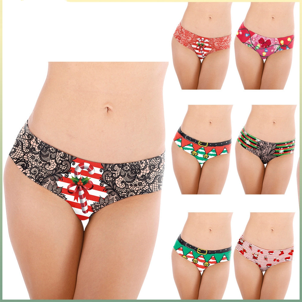 Women's Sexy Digital Printed Underwear For Santa Claus - QWIEL®