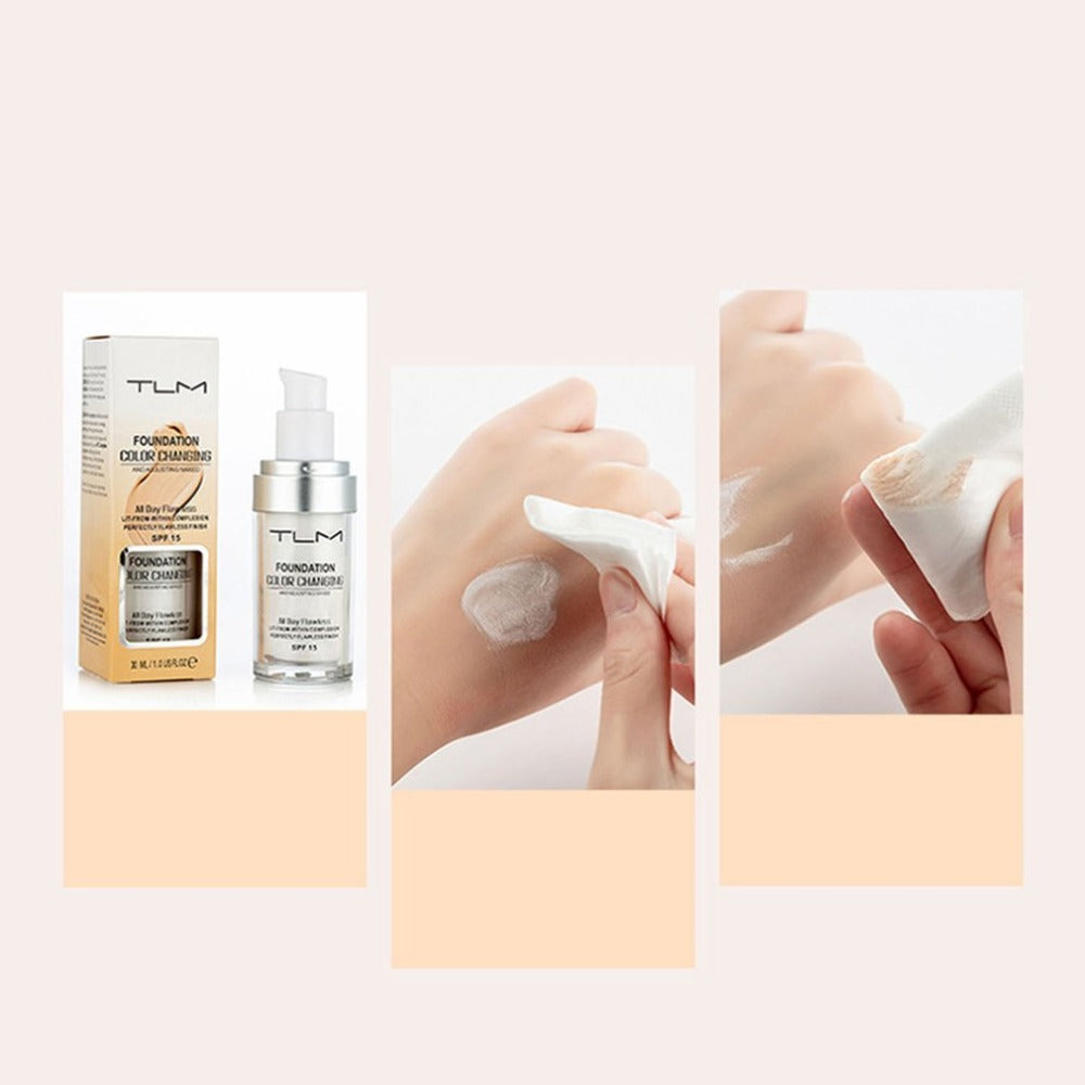 Temperature Liquid Foundation Concealer Portable Natural Color  Makeup Foundation BB Concealer - QWIEL®