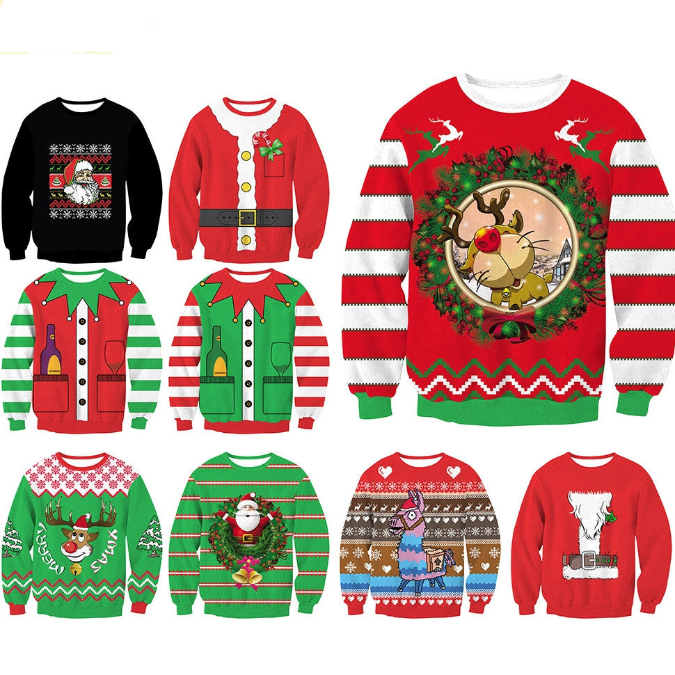 Women's Christmas 3D Digital Printed Pullover Sweatshirt - QWIEL®