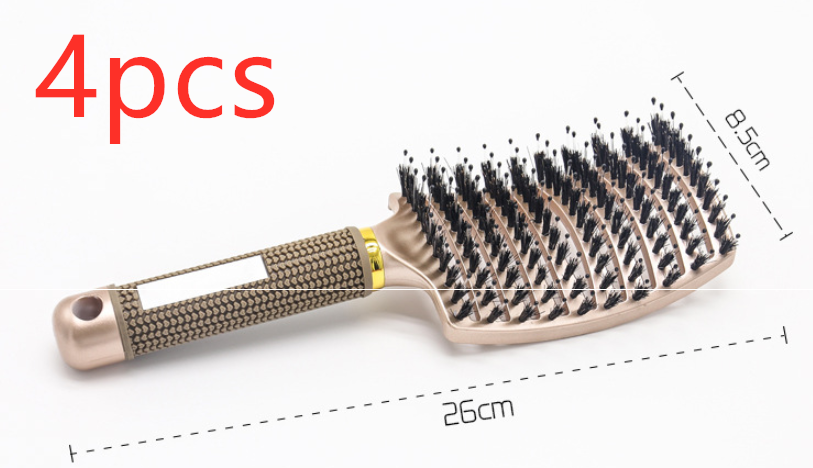 Hairbrush Anti Klit Brushy Haarborstel Women Detangler Hair Brush Bristle Nylon Scalp Massage  Teaser Hair Brush Comb - QWIEL®