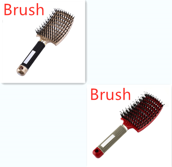 Hairbrush Anti Klit Brushy Haarborstel Women Detangler Hair Brush Bristle Nylon Scalp Massage  Teaser Hair Brush Comb - QWIEL®