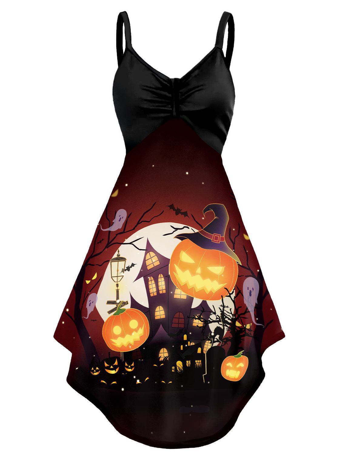 Women's Halloween Skull Head Printing Slip Dress - QWIEL®