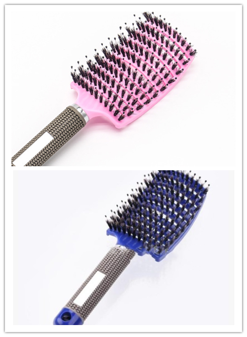 Hairbrush Anti Klit Brushy Haarborstel Women Detangler Hair Brush Bristle Nylon Scalp Massage  Teaser Hair Brush Comb - QWIEL®