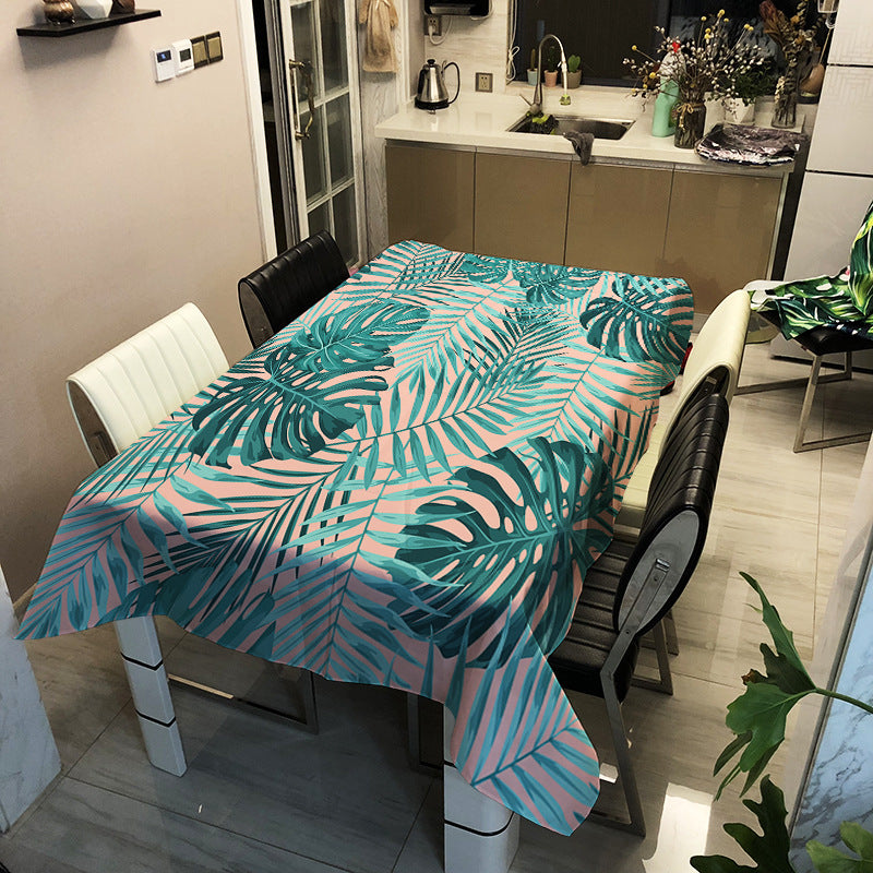 Green Leave Tablecloths Waterproof Kitchen Items - QWIEL®