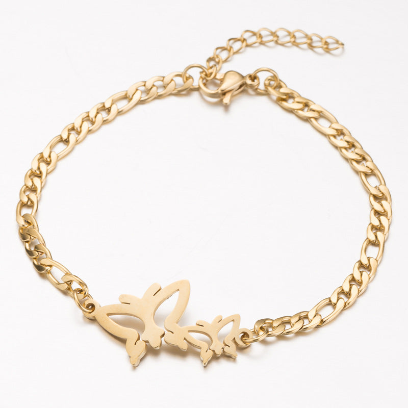 Gold Color Charms Bracelet Femme Stainless Steel Women Jewelry Lucky Origami Elephant Bracelets Friendship Gifts - QWIEL®