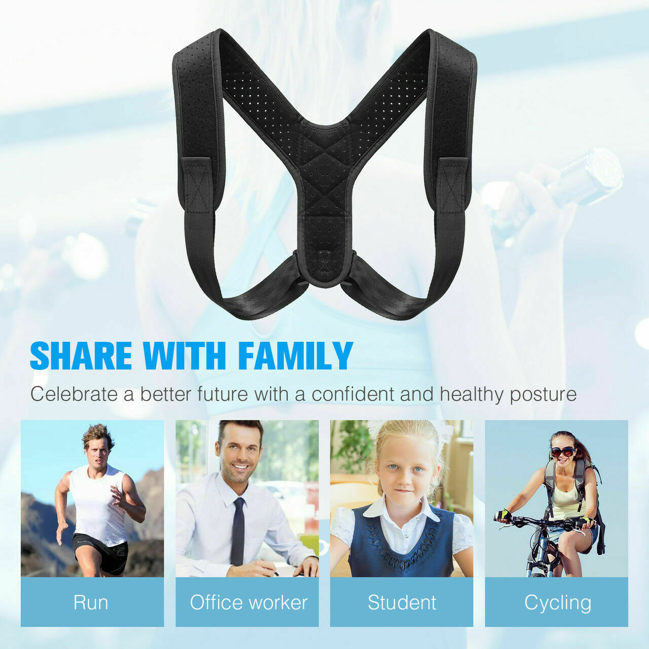 Posture Corrector Men Women Upper Back Pain Brace Clavicle Support Straightener - QWIEL®