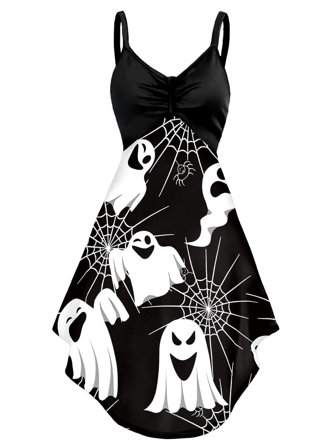 Women's Halloween Skull Head Printing Slip Dress - QWIEL®